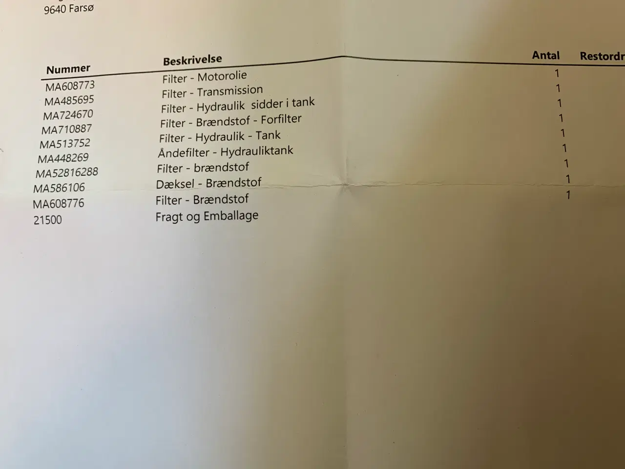 Billede 1 - Filtersæt