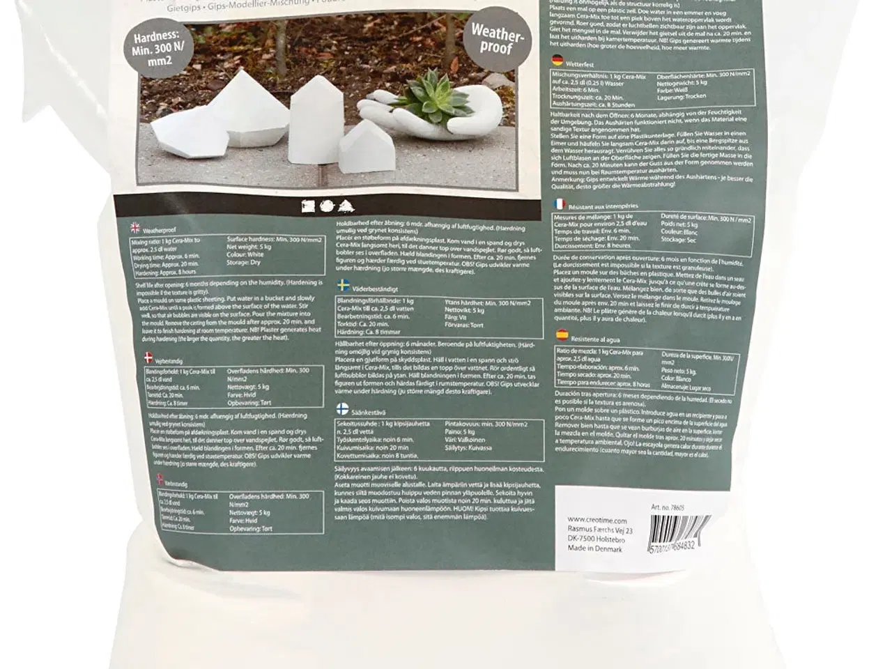 Billede 1 - Cera-Mix Exclusive Støbemasse, Hvid, 5kg