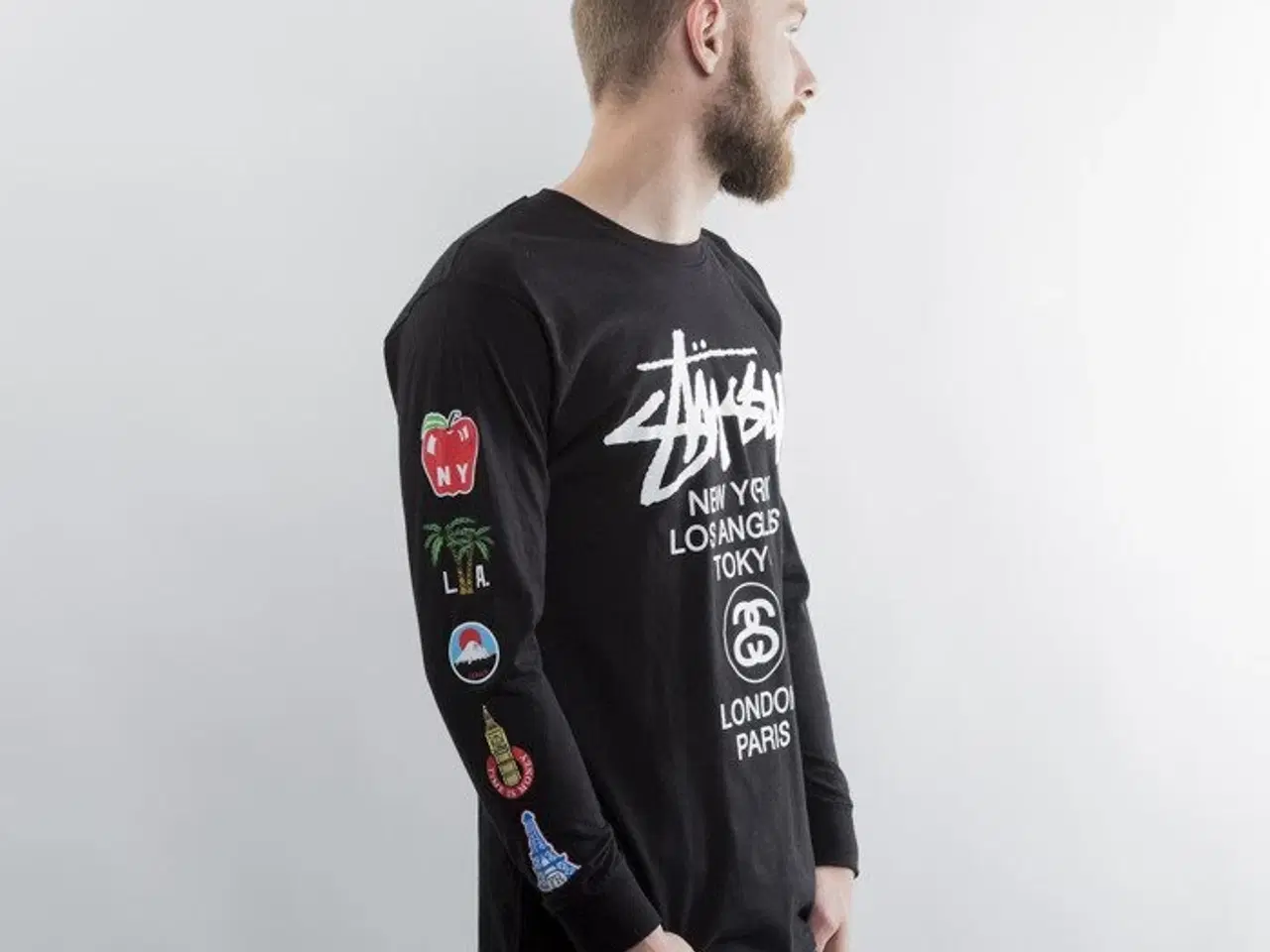 Billede 5 -  Stussy x World Tour Flags Long Sleeve Tee Sweatsh