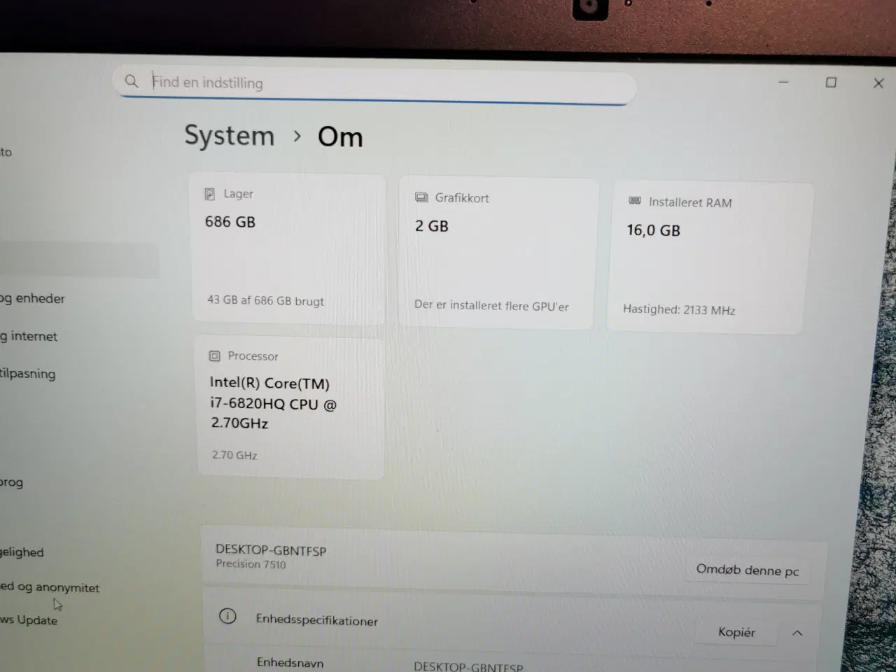 Billede 8 -  Dell precision 7510 Workstation Laptop