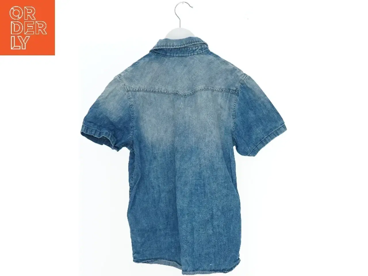 Billede 2 - Kortærmet denim skjorte fra H&M (str. 158)