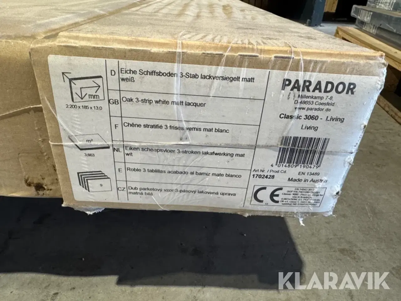 Billede 5 - Gulv Parador Parkett Classic 3060  Oak 3  14,652Kvm2
