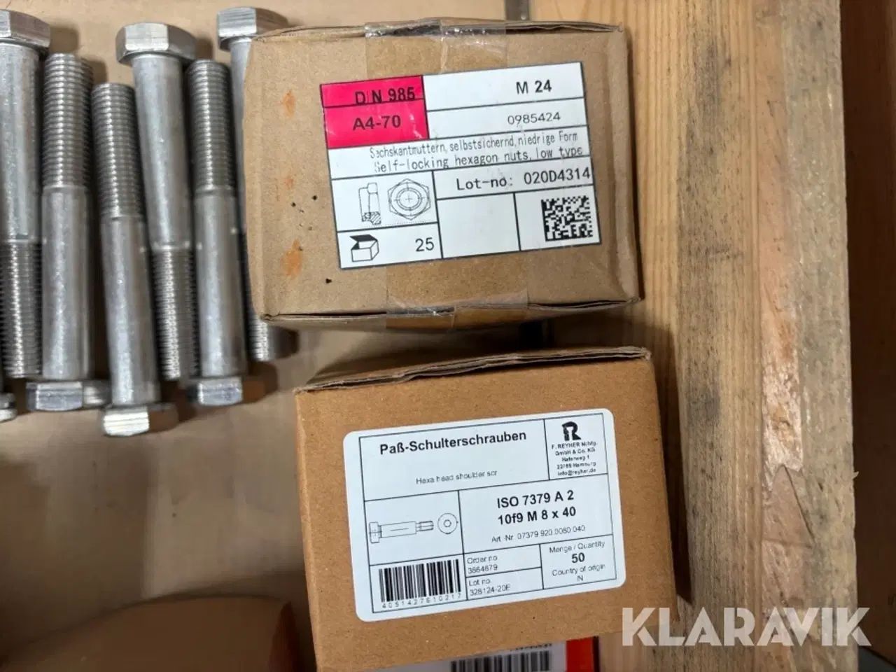 Billede 10 - Lot - bolte og møtrikker rustfri og syrefast stål - 1 palle