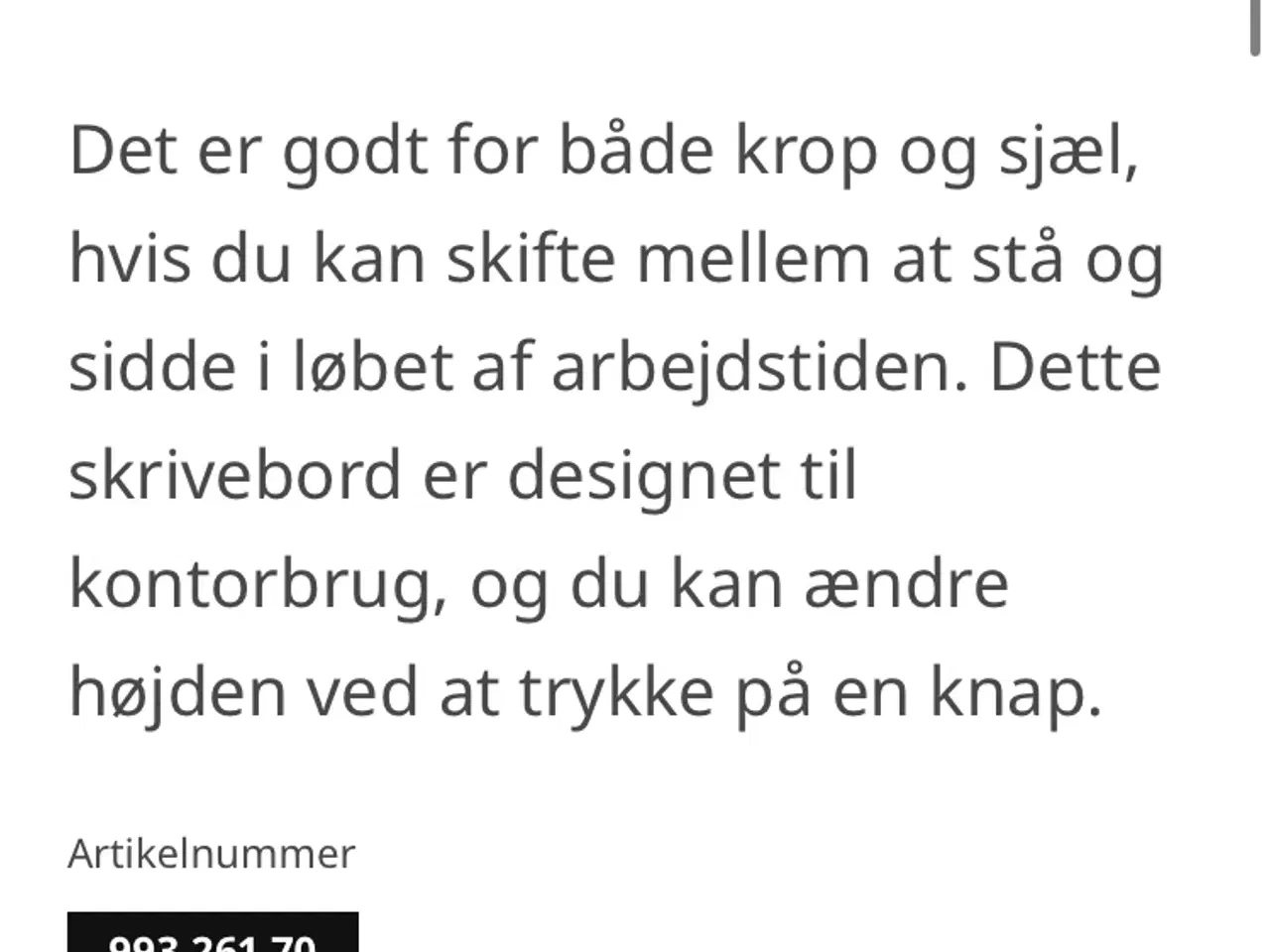 Billede 4 - Hæve ,sænke bord 