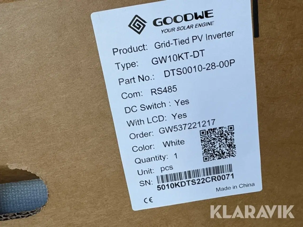 Billede 4 - Solcelle inverter Goodwe GW10KT-DT