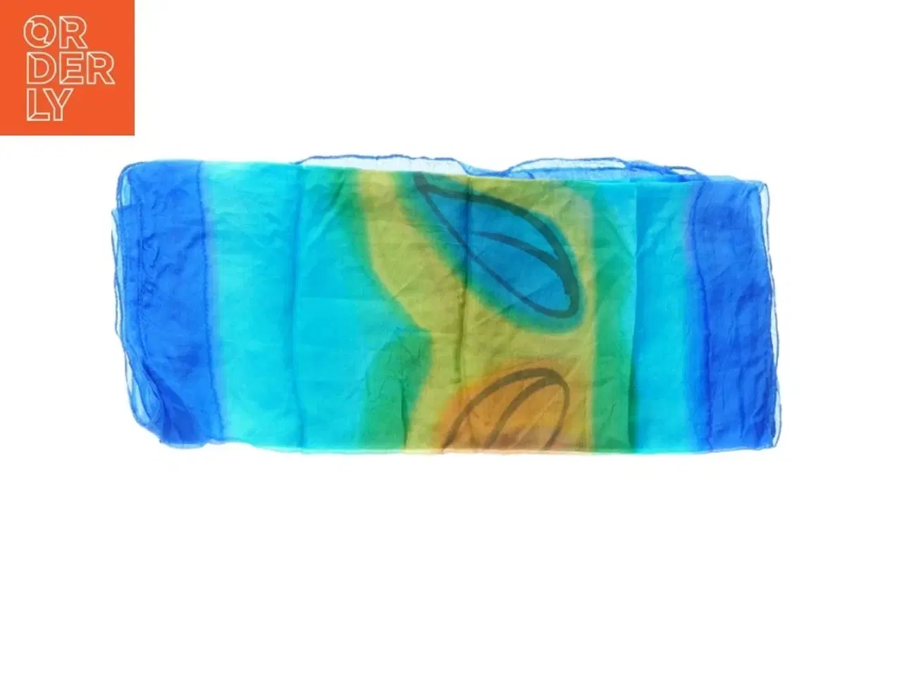 Billede 1 - Flerfarvet silketørklæde (str. 45 x 165 cm)
