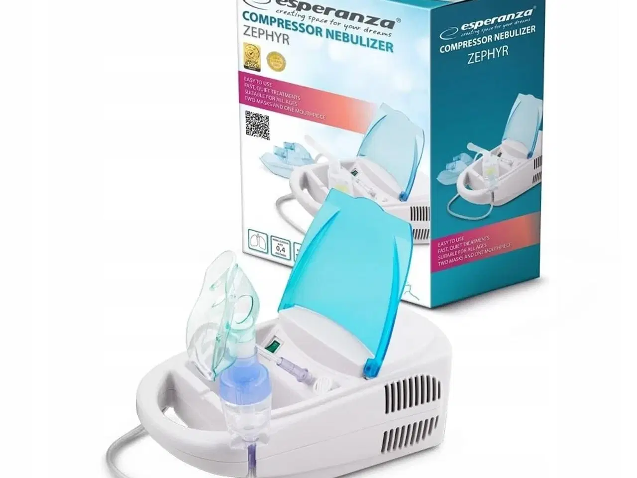 Billede 5 - Nebulisator til hjemmet Esperanza Zephyr ECN002 – mesh-kompressor