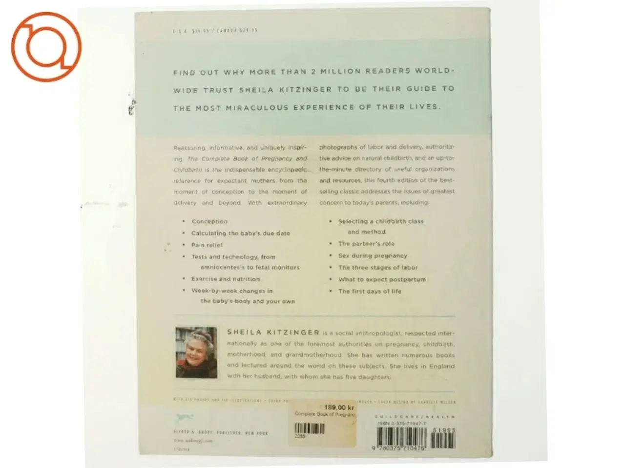 Billede 3 - The Complete Book of Pregnancy & Childbirth af Sheila Kitzinger (Bog)