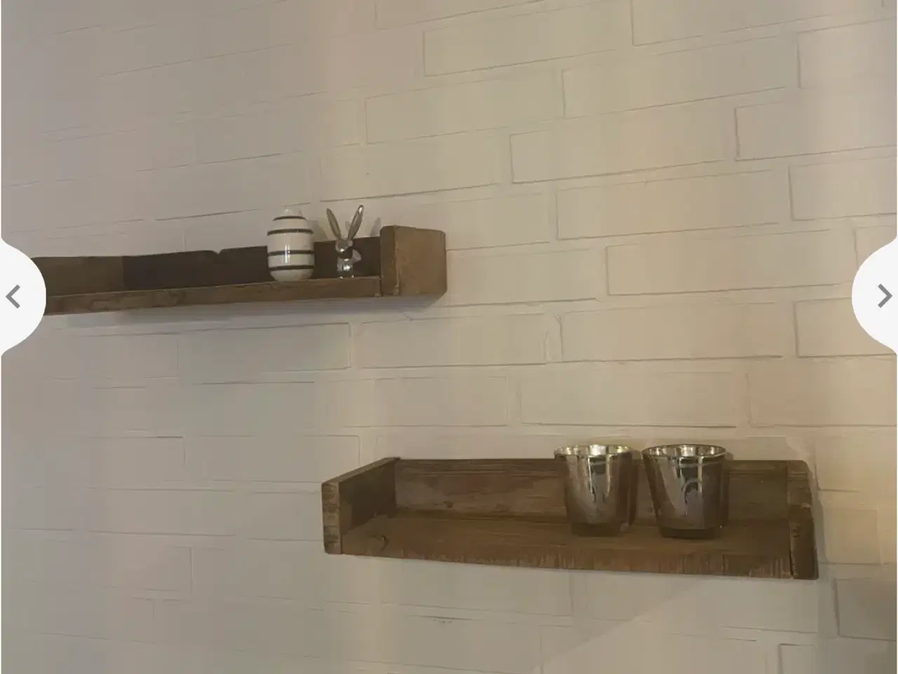 Billede 1 - 2 stk. Ib Laursens unika træhylder med kant