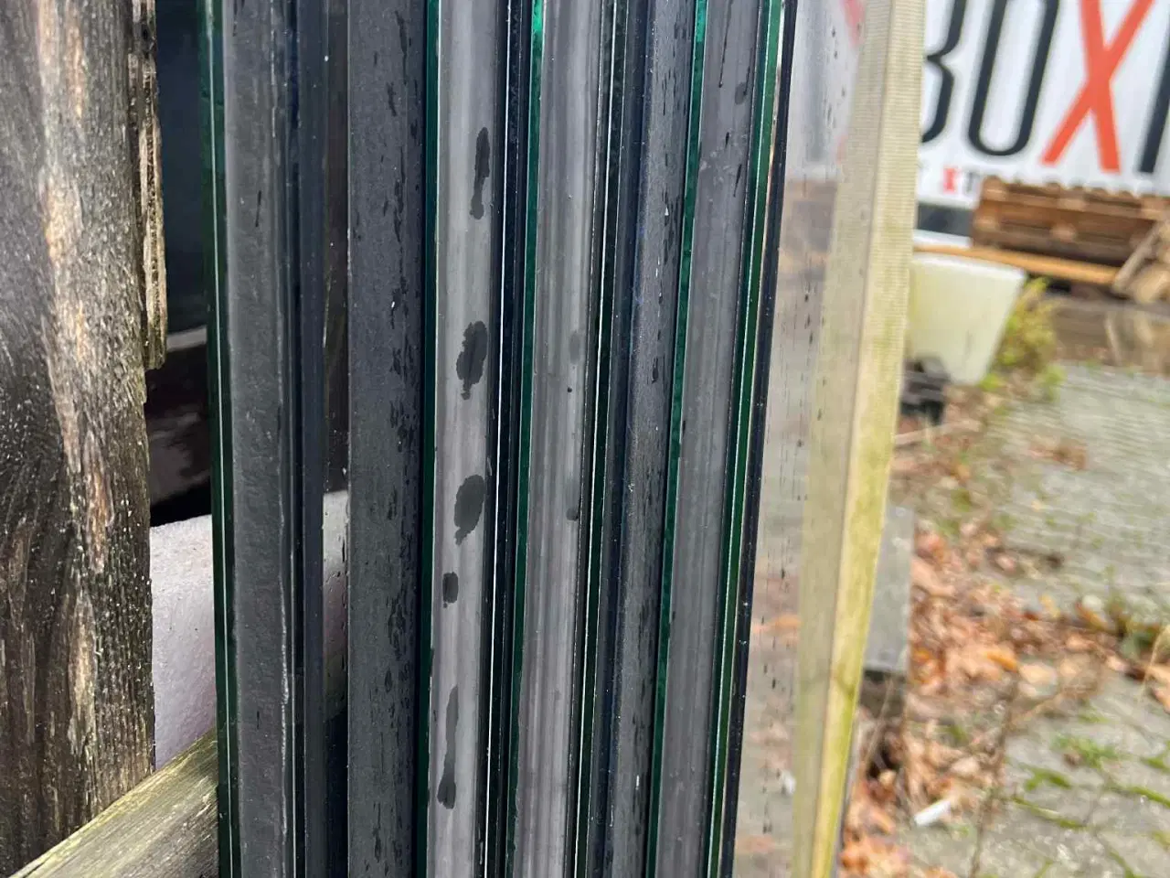 Billede 4 - Glas Facade parti (300cmx300cm) (Skaffor Blå glas)