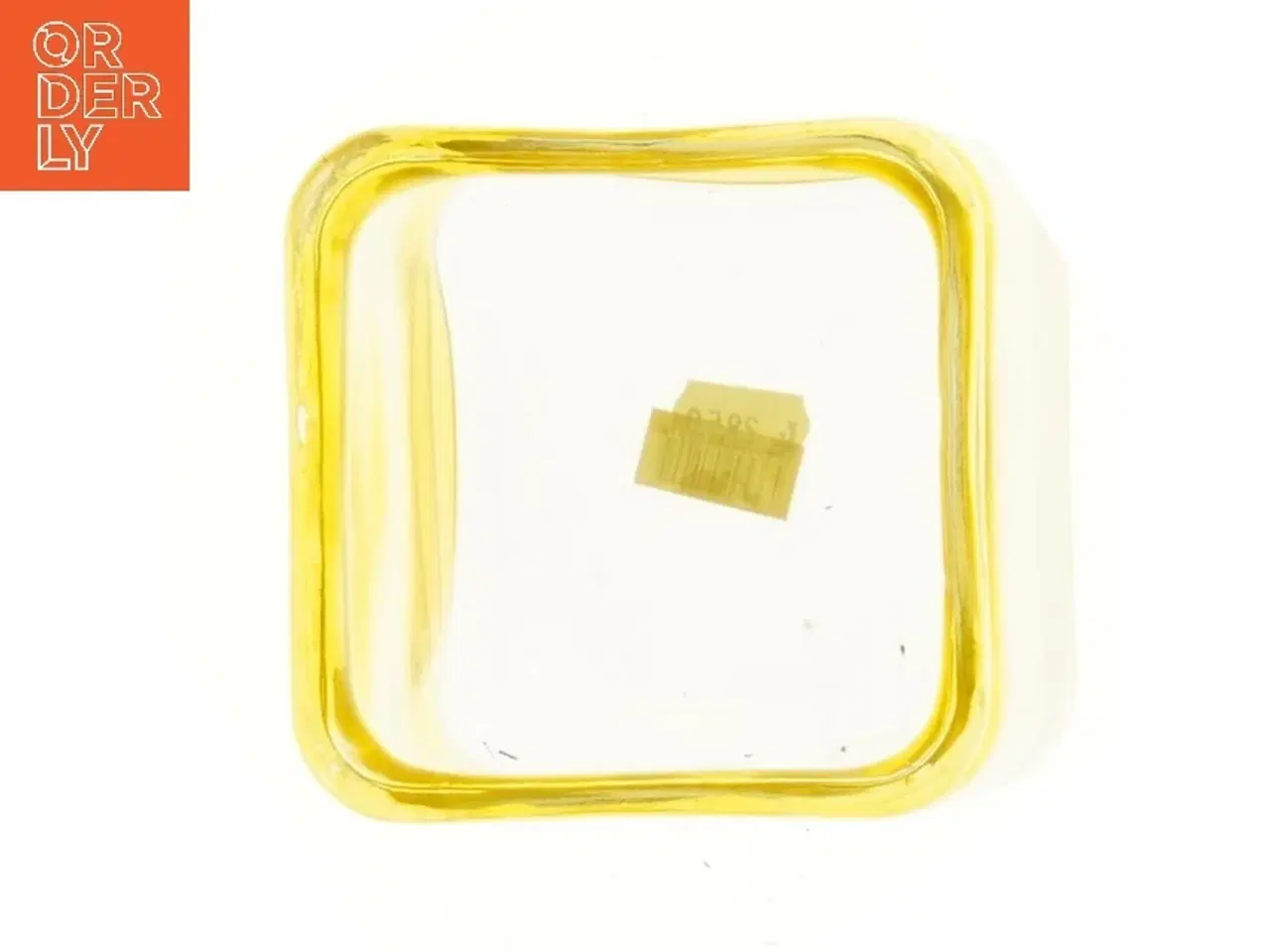 Billede 2 - Gul glasvase (str. 12x12x12 cm)