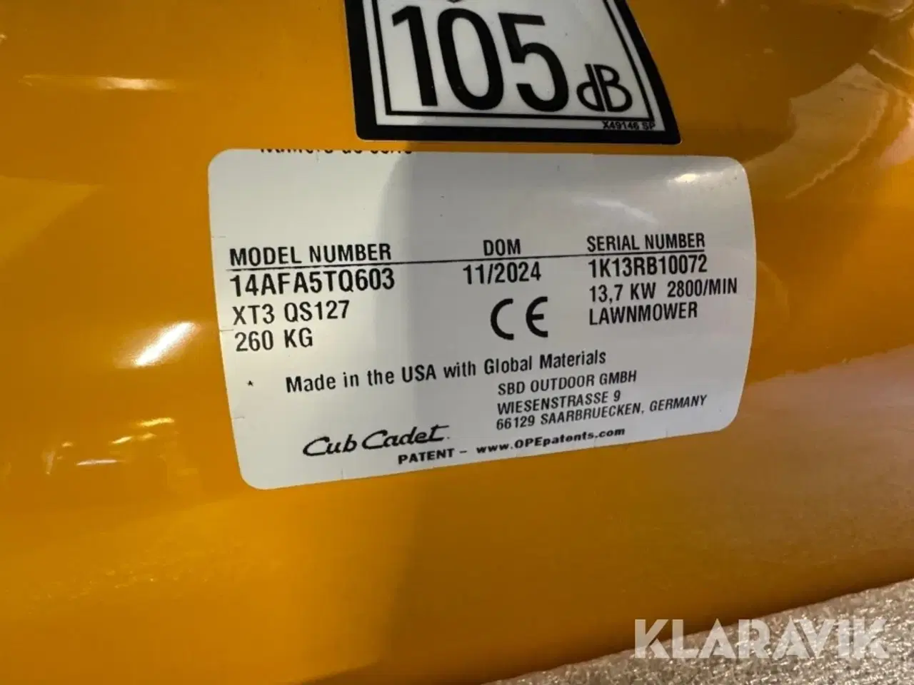 Billede 10 - Græsslåmaskine Cub Cadet XT3 QS127