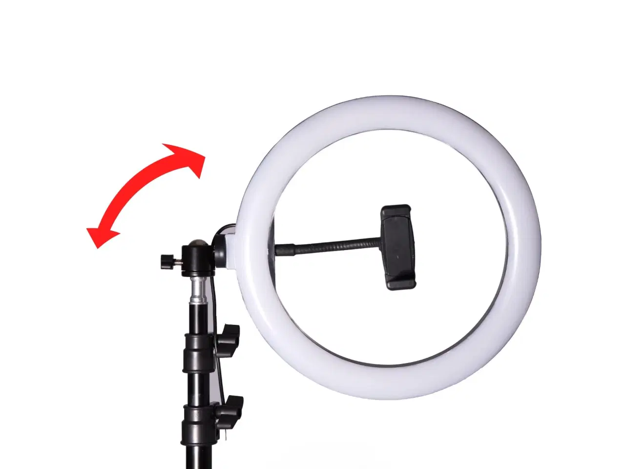 Billede 3 - Ring Light LED 60 W med stativ og fjernbetjening