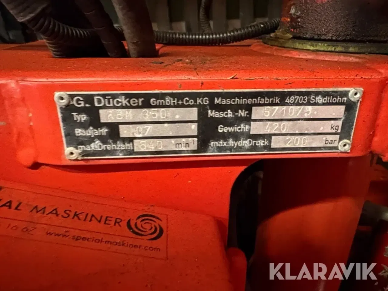 Billede 2 - Slagleklipper og fingerklipper Dücker KBM 350 på redskabsarm