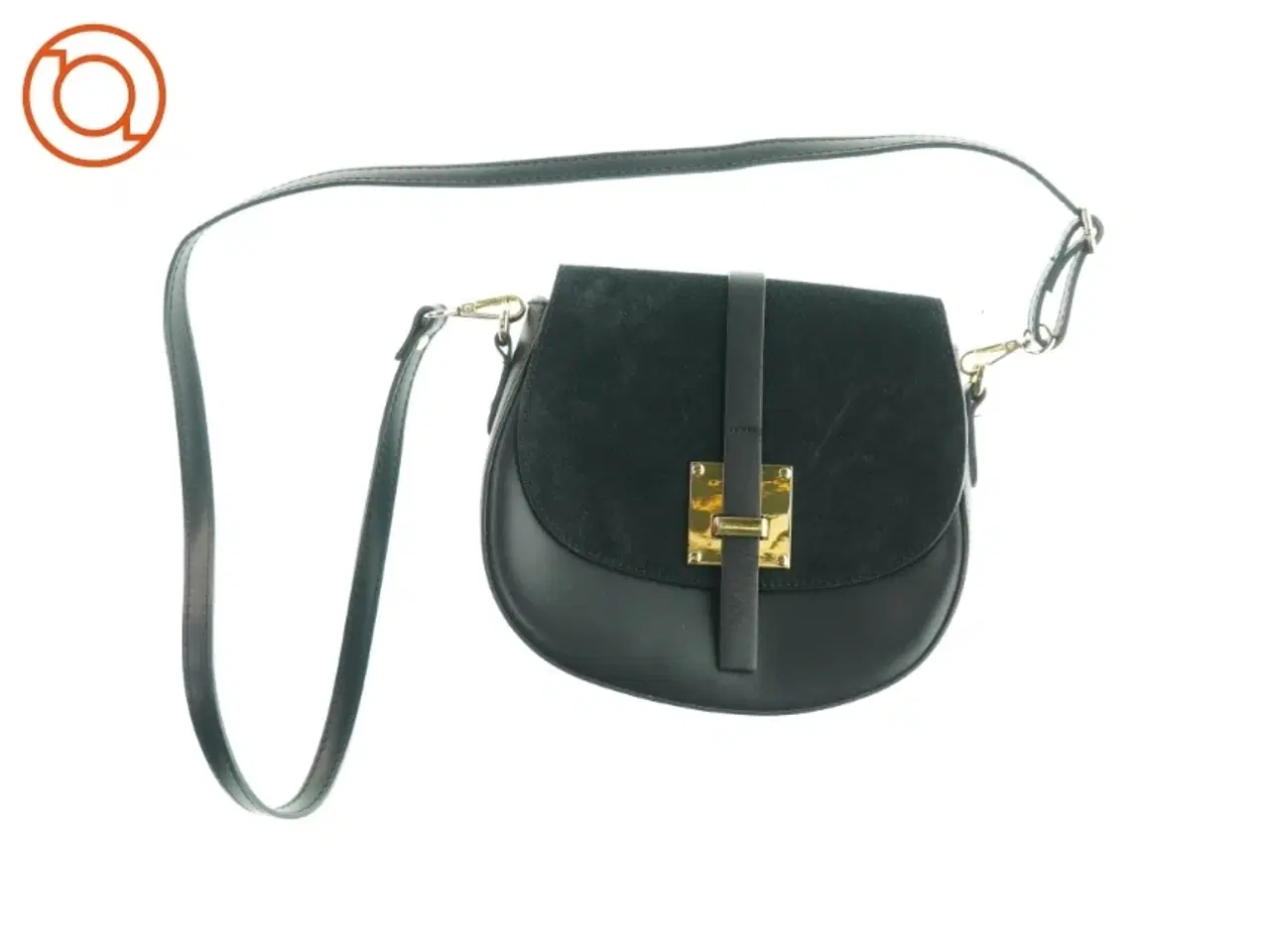 Billede 1 - Lædertaske med skulderrem (str. 20 x 20cm), meget fin stand