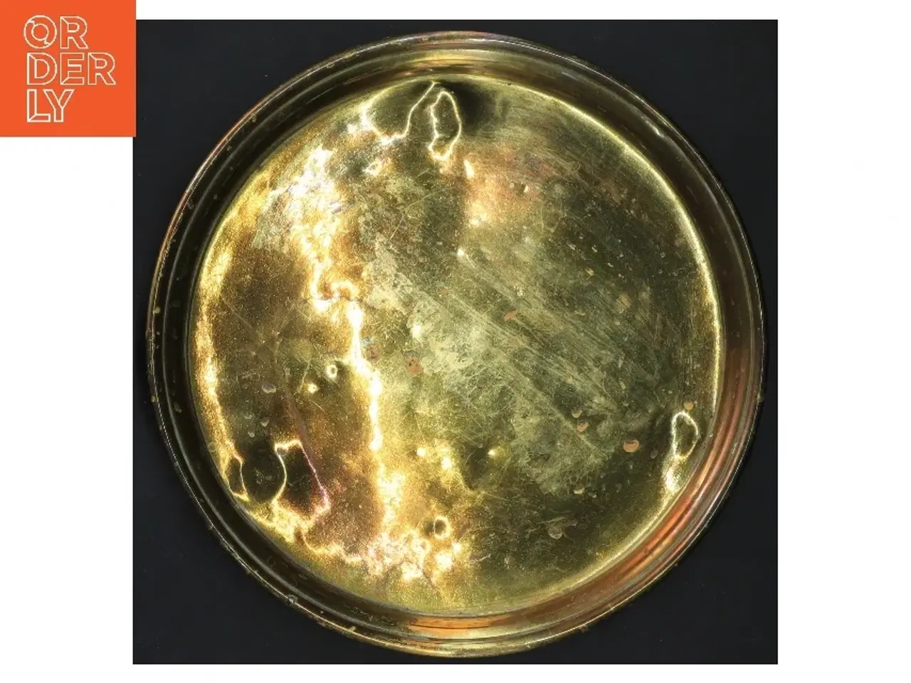 Billede 3 - Messing dekorationsfad (str. Ø 20x3 cm)