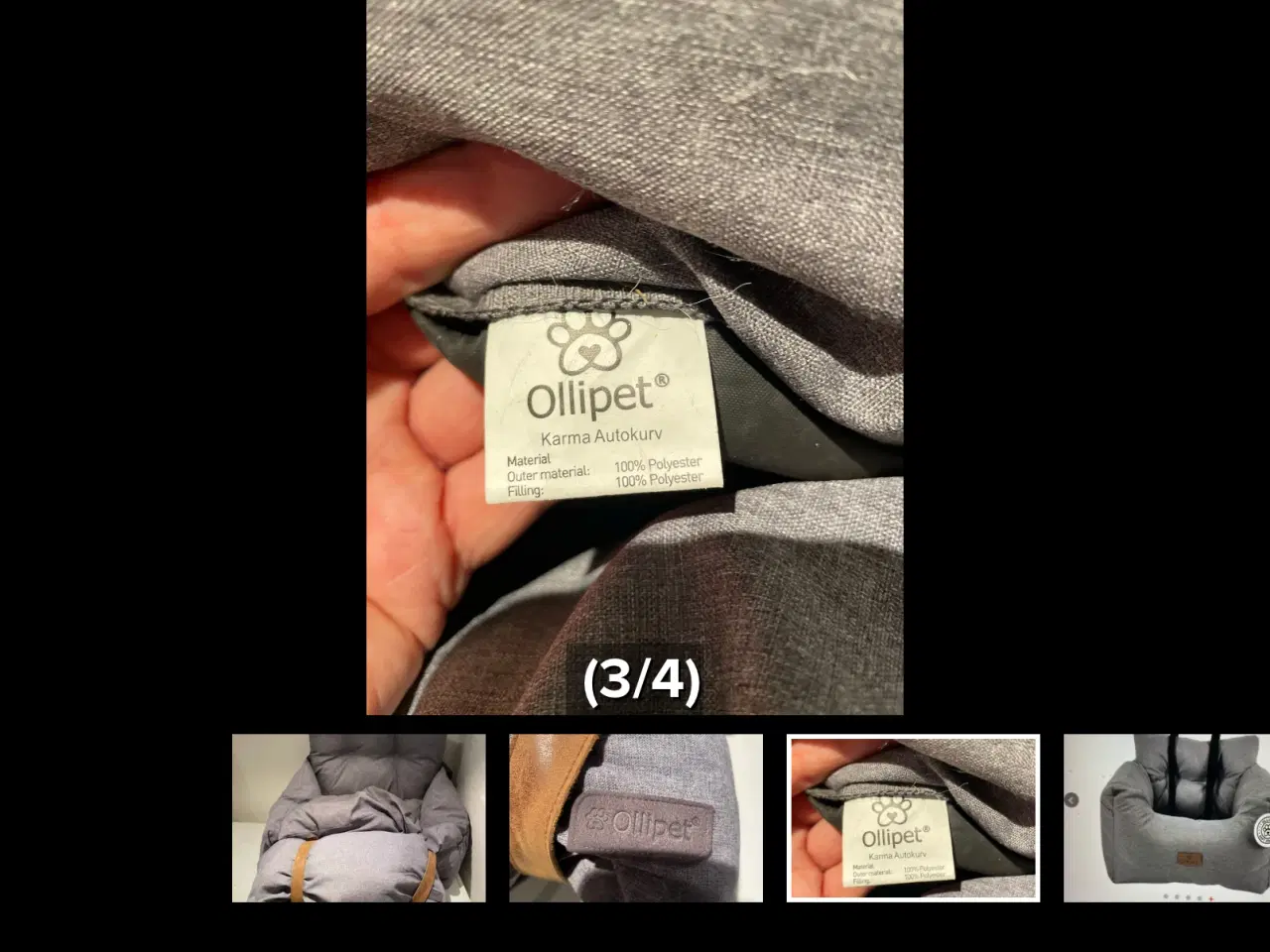 Billede 1 - Hunde sæde til bil str small