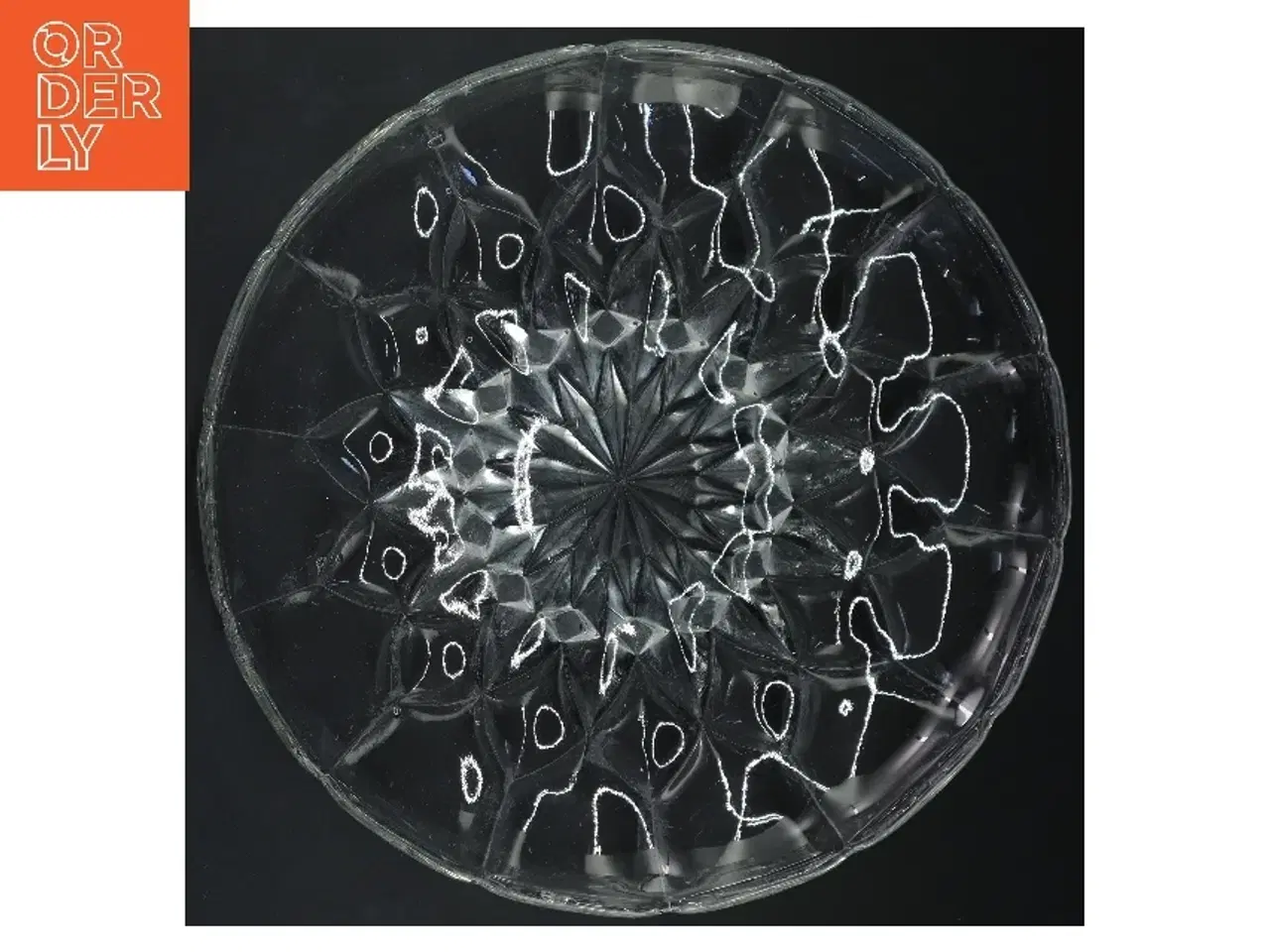 Billede 3 - Glasfad med mønster (str. Ø 29 cm)