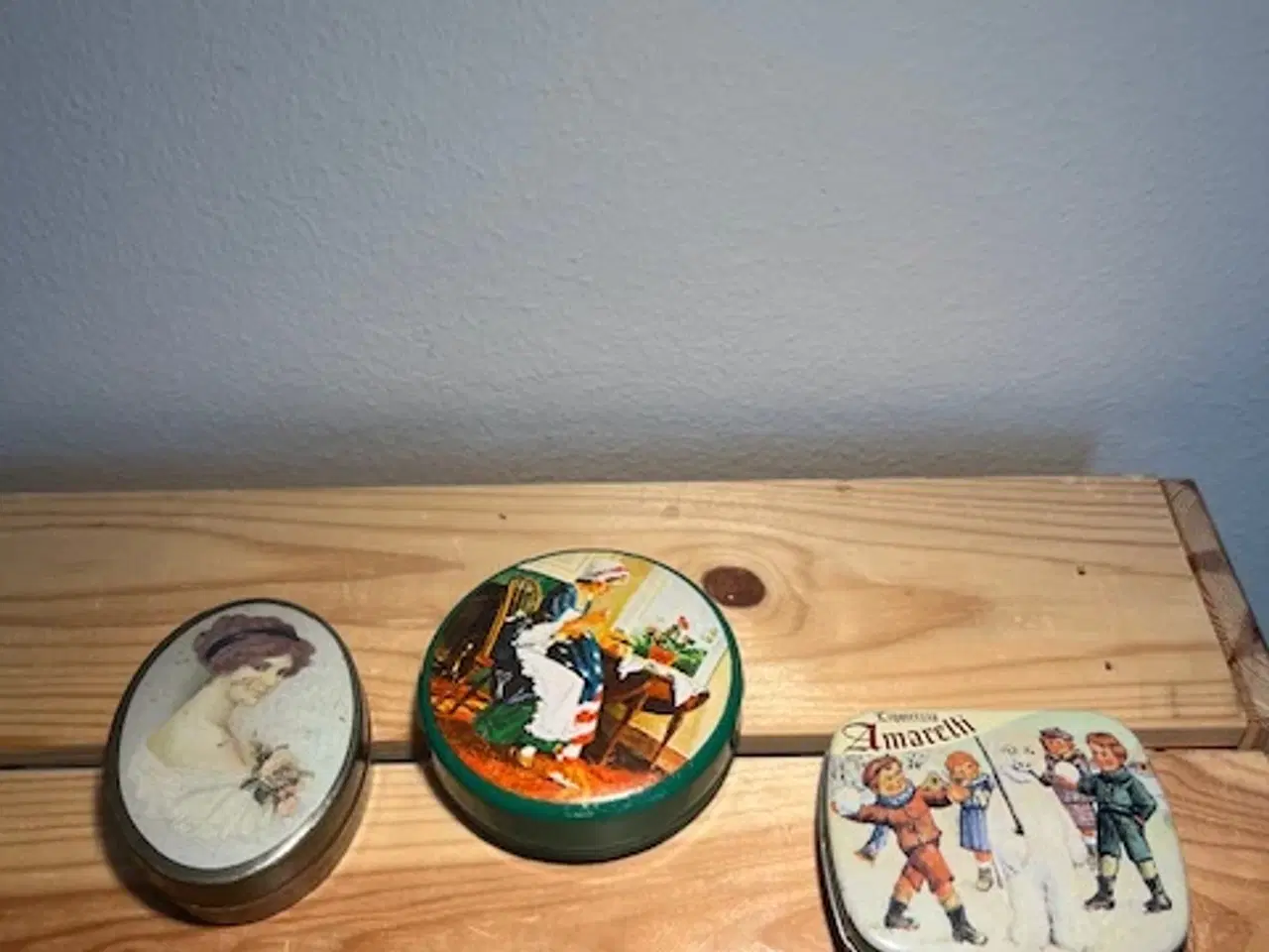 Billede 1 - 4 Unikke Miniature-metaldåser (Retro/Vintage)