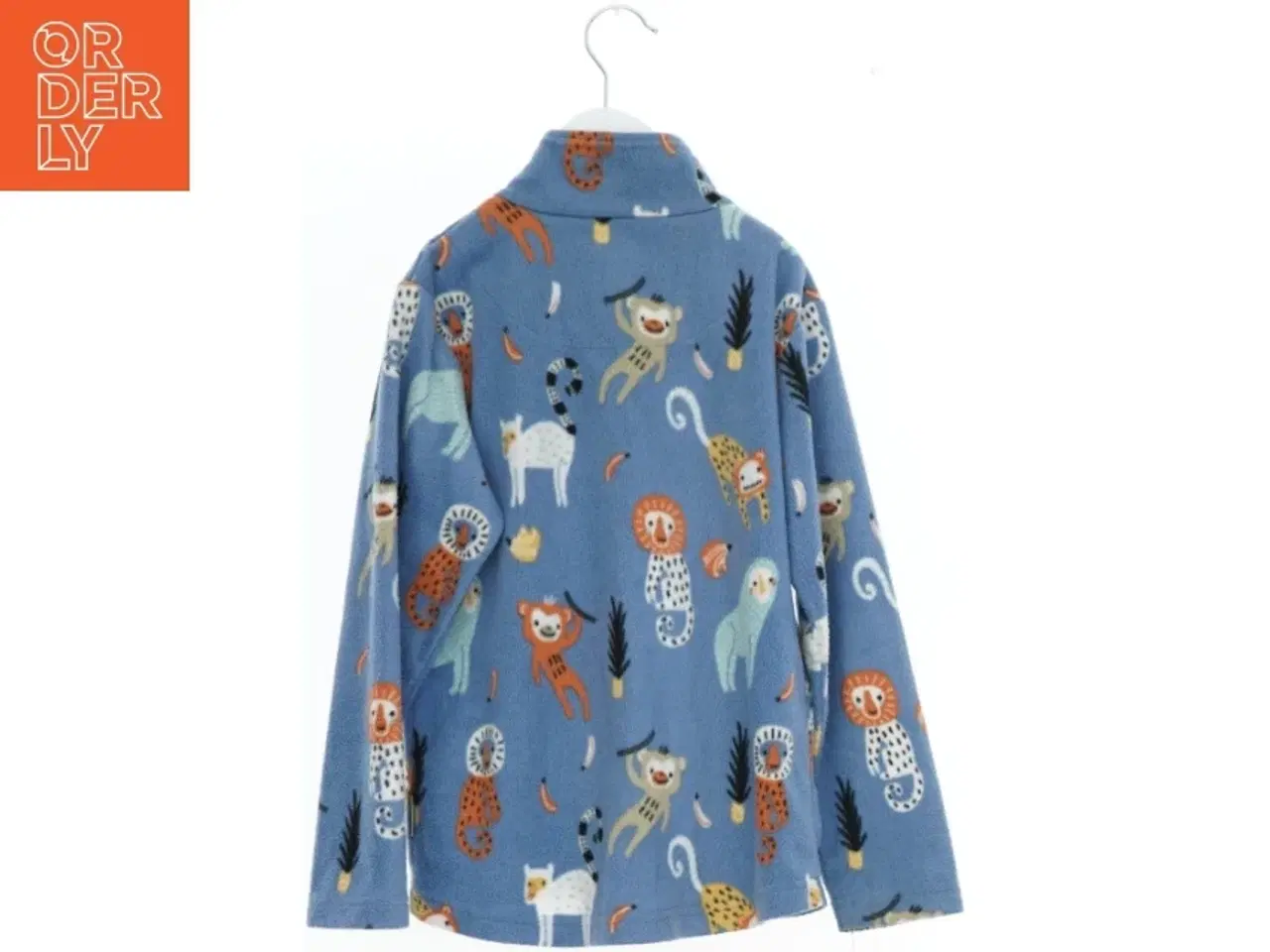 Billede 2 - Blå fleecejakke med dyremønster fra Nordbjørn (str. 128)