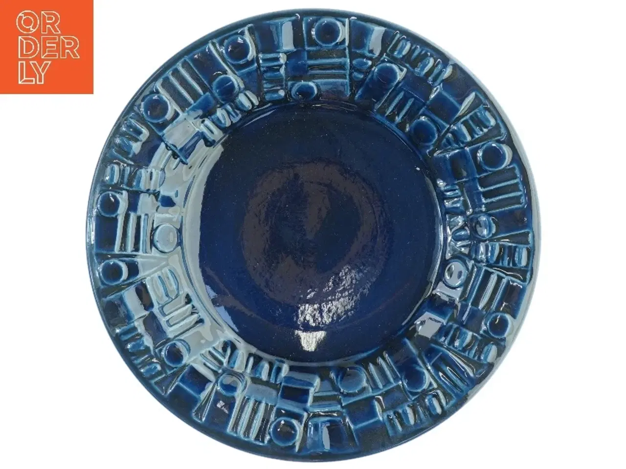 Billede 1 - Blåt Keramik- eller porcelænsfad (str. o. 31 cm)