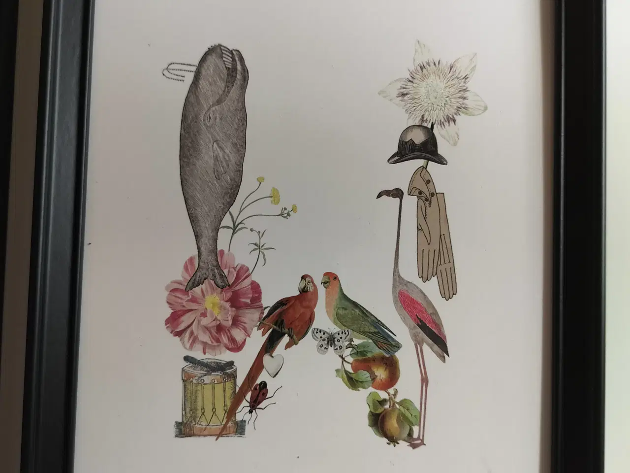 Billede 2 - 2 fine billeder i sorte rammer.