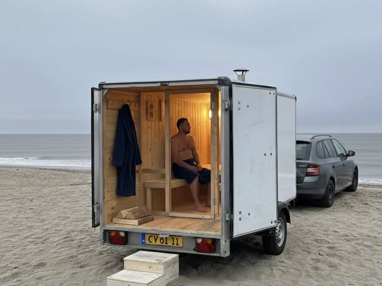 Billede 1 - Mobil Sauna på cargo Trailer – Wellness