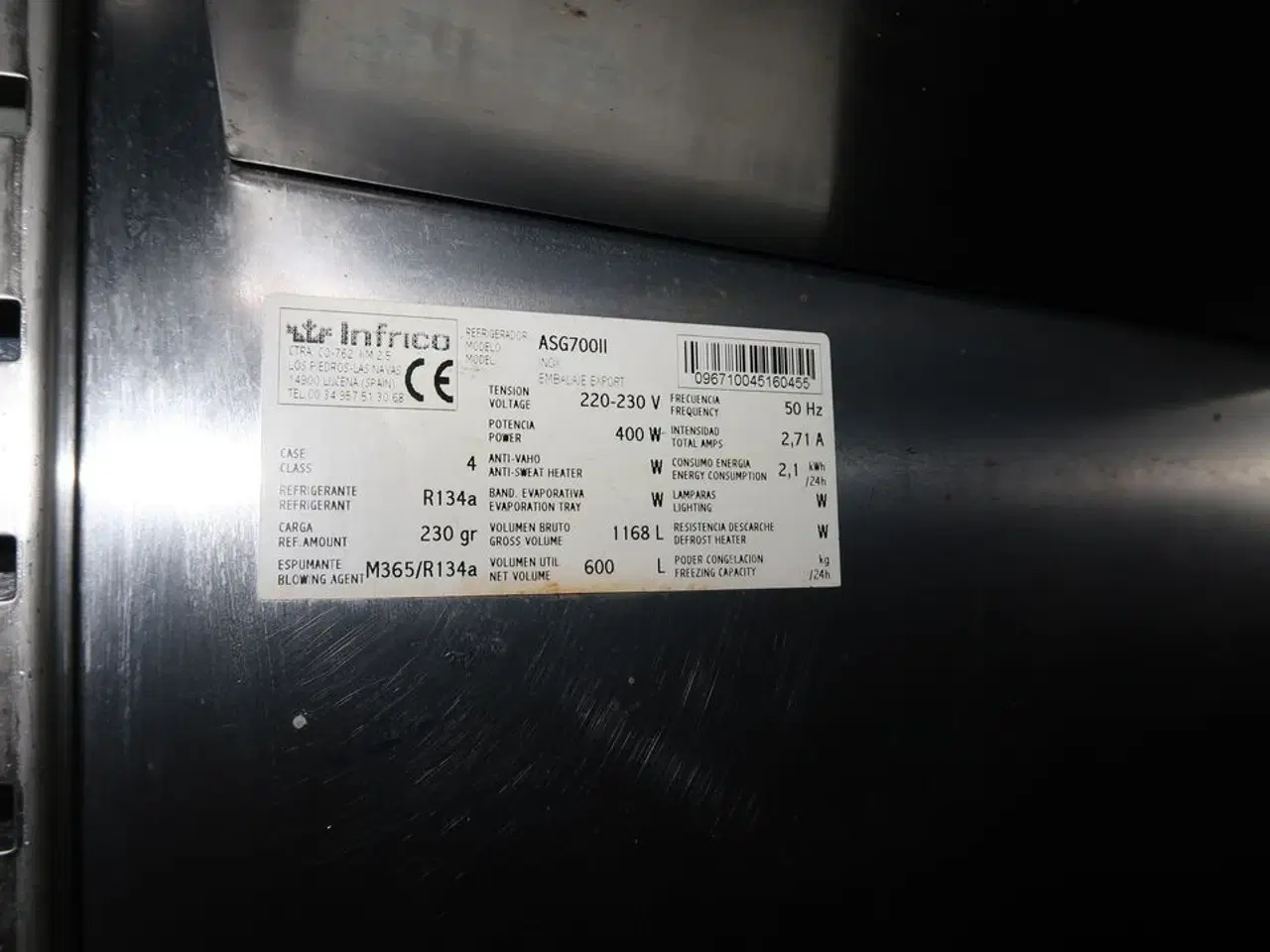 Billede 5 - Køleskab INFRICO ASG700II