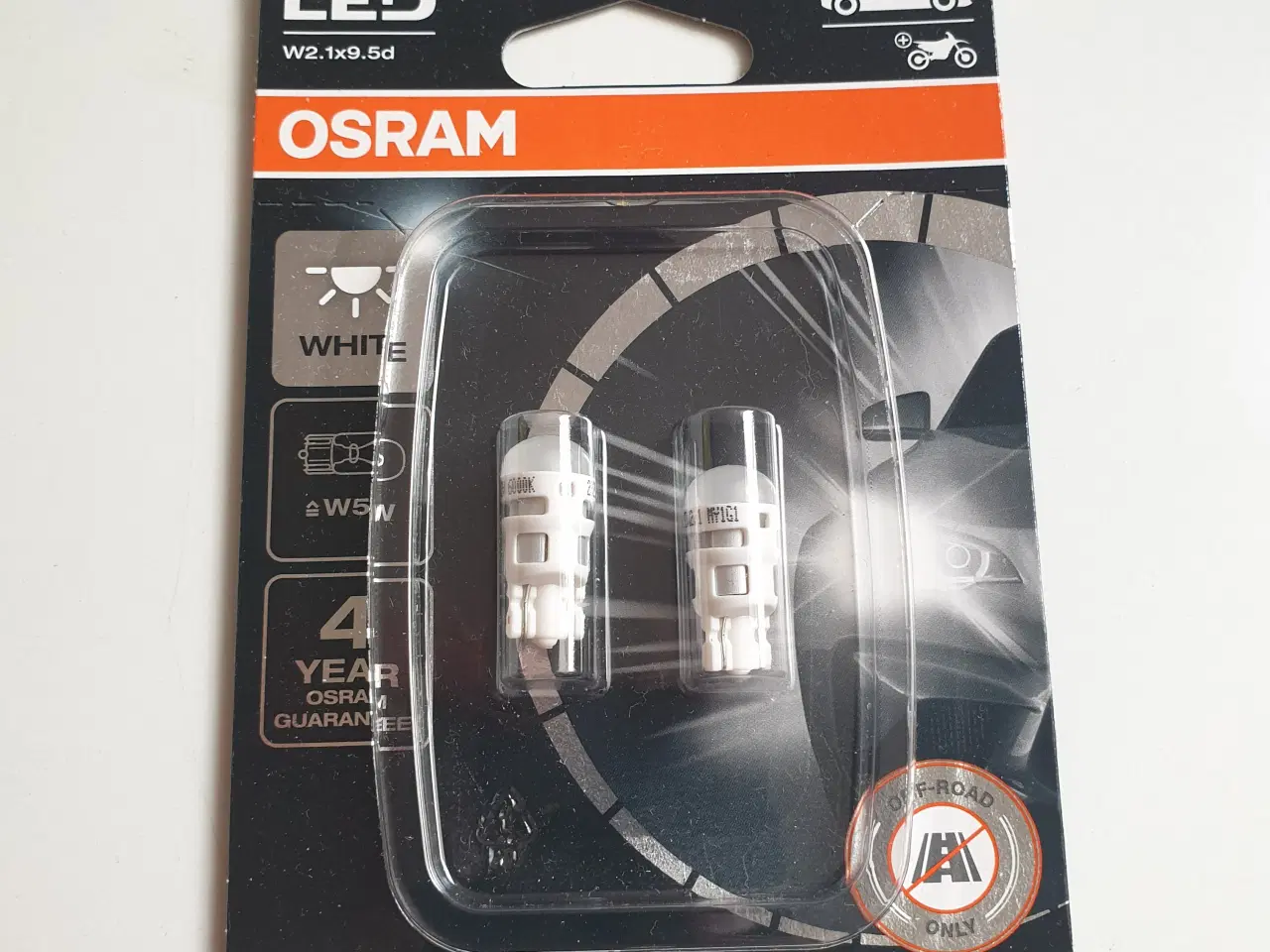 Billede 1 - 2 x W5W Premium LED Pærer fra OSRAM / 6000K
