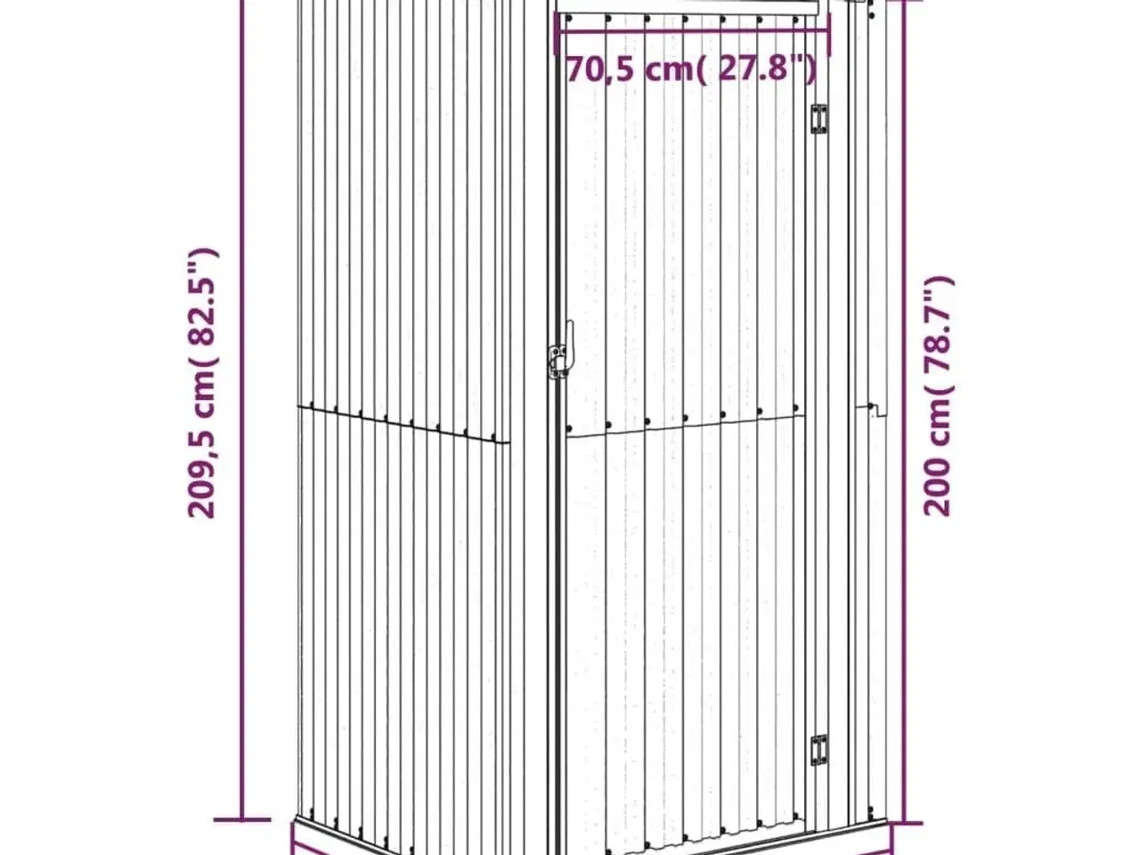 Billede 8 - Haveskur grøn 118,5x97x209,5 cm galvaniseret stål