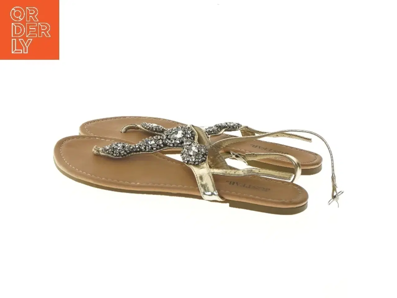 Billede 3 - Sandal str. 38 med sten fra JUSTFAB (str. 38 )