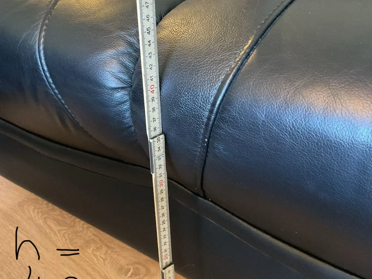 Billede 6 - Hjørnesofa i sort læder