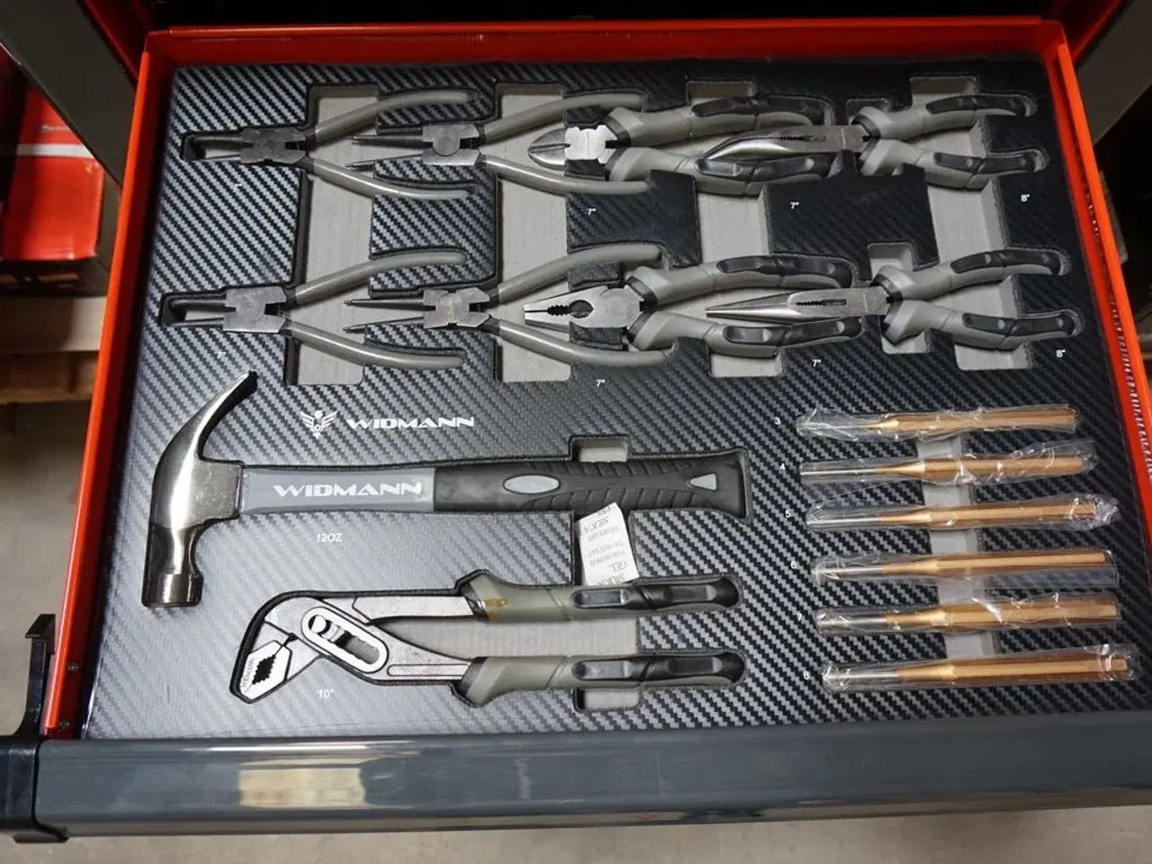 Billede 5 - Widmann Steel Top værktøjsvogn. Syv skuffer inkl. værktøj