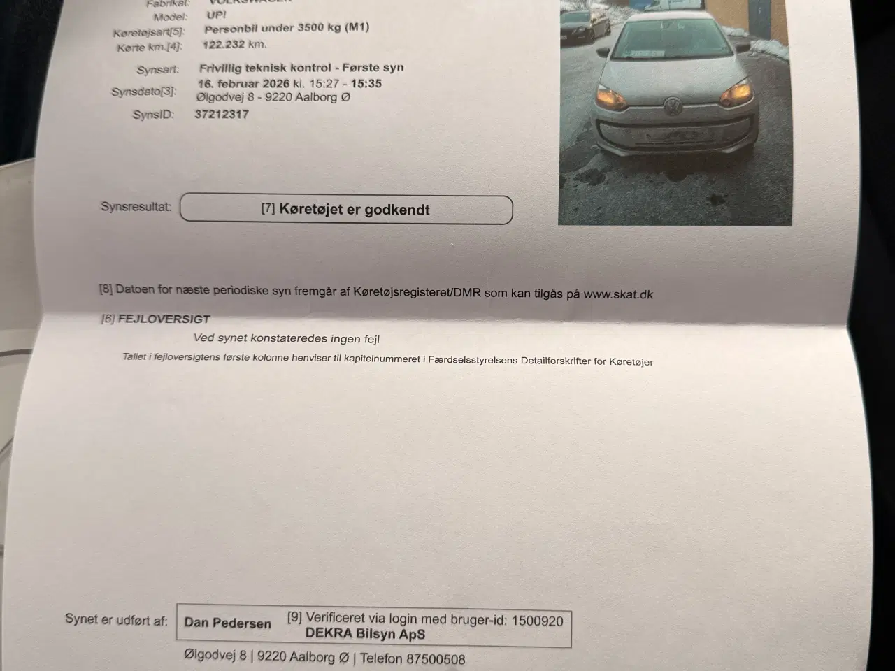 Billede 13 - Vw UP! Nysynet