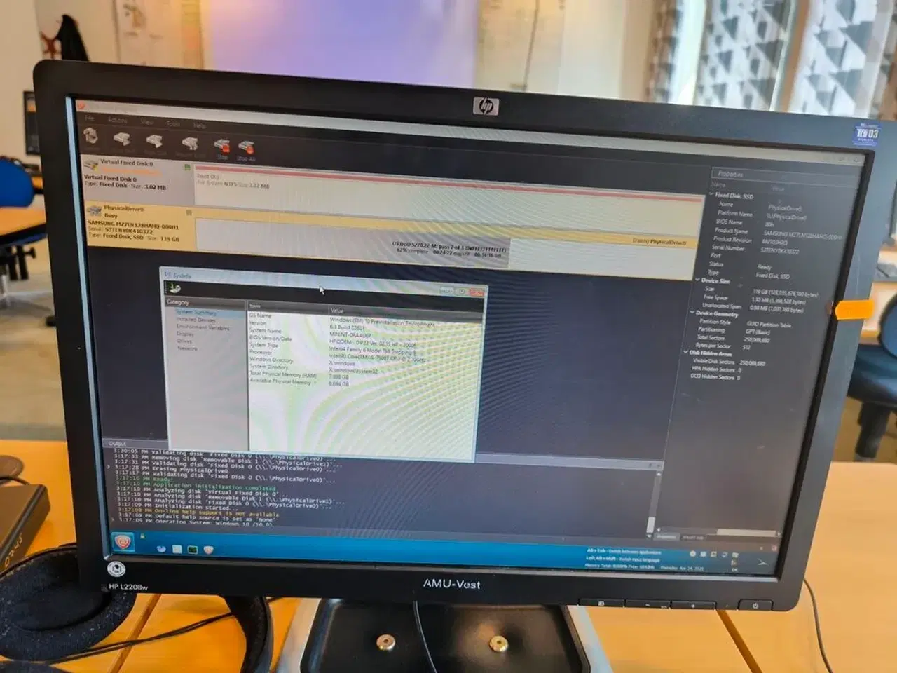 Billede 5 - Skærm 22" m. tastatur HP L2206w (PC medfølger ikke)
