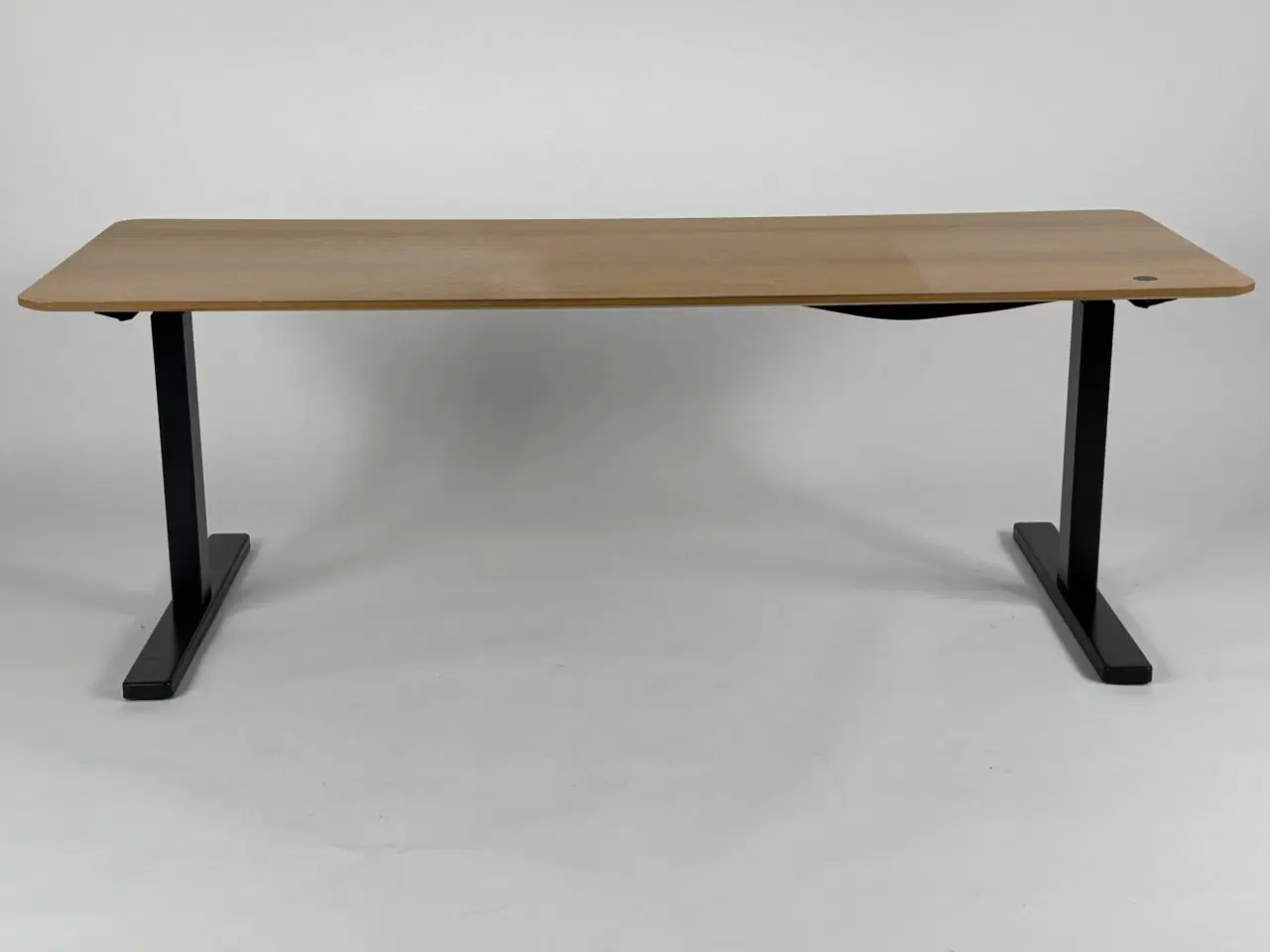 Billede 3 - Linak Hæve/sænkebord – Natur/Sort Stel 180x70 cm