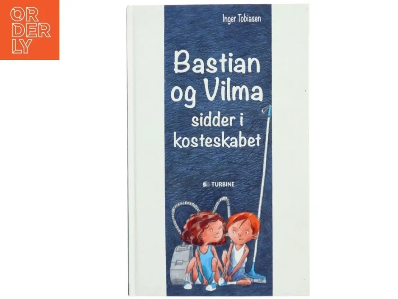 Billede 1 - Børnebog: Bastian og Vilma sidder i kosteskabet fra Turbine