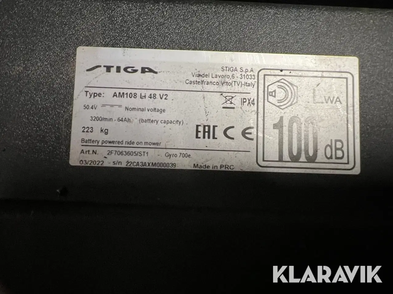 Billede 5 - Græsslåmaskine Stiga Gyro 700e Zero turn