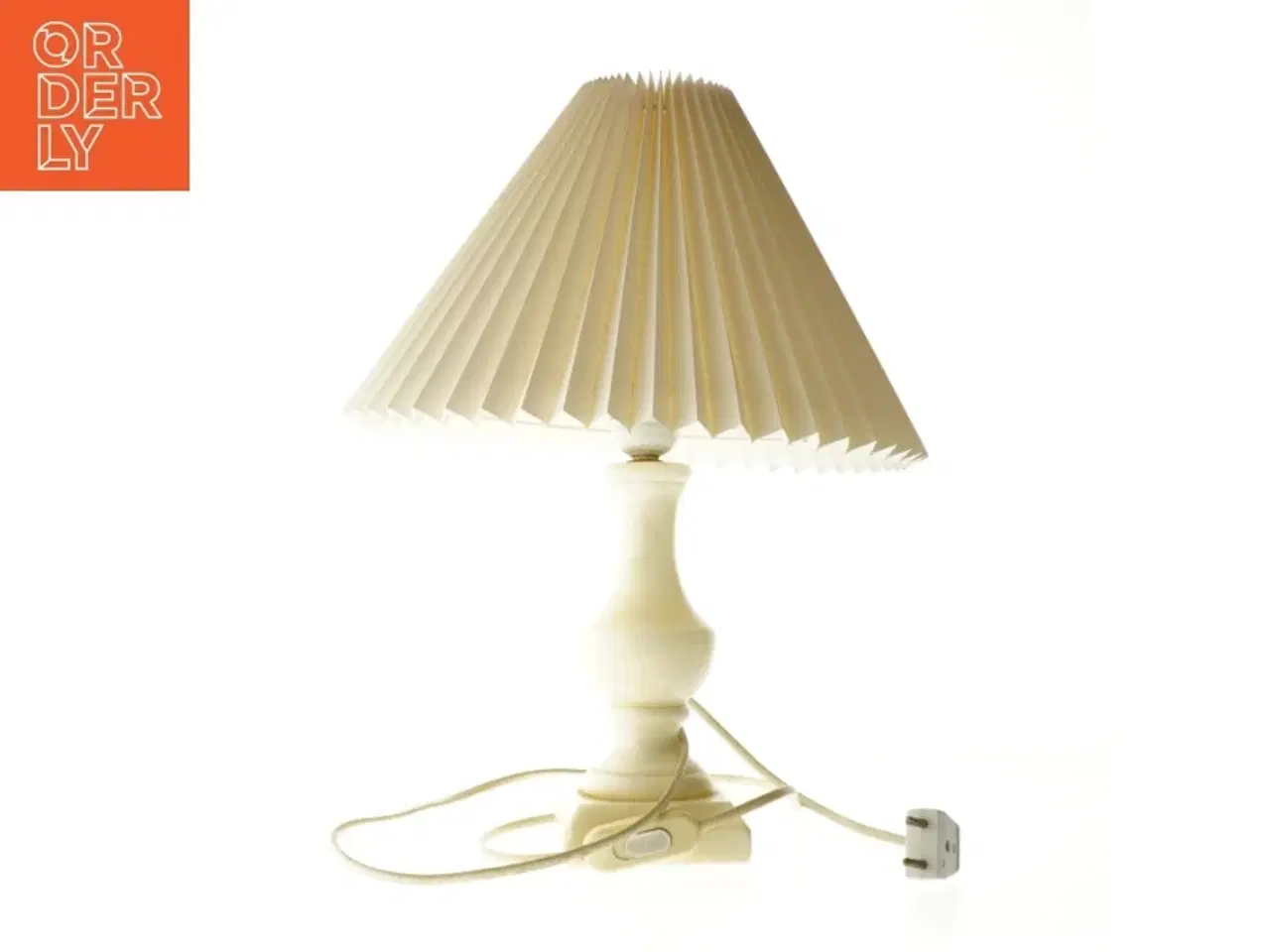 Billede 1 - Bordlampe med plisseret skærm (str. 38 cm)