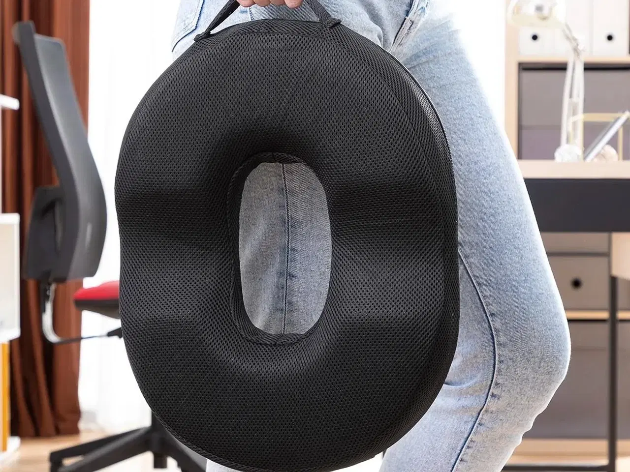 Billede 7 - Charnut sædepude med bambus-kul & kølegel - aftageligt betræk