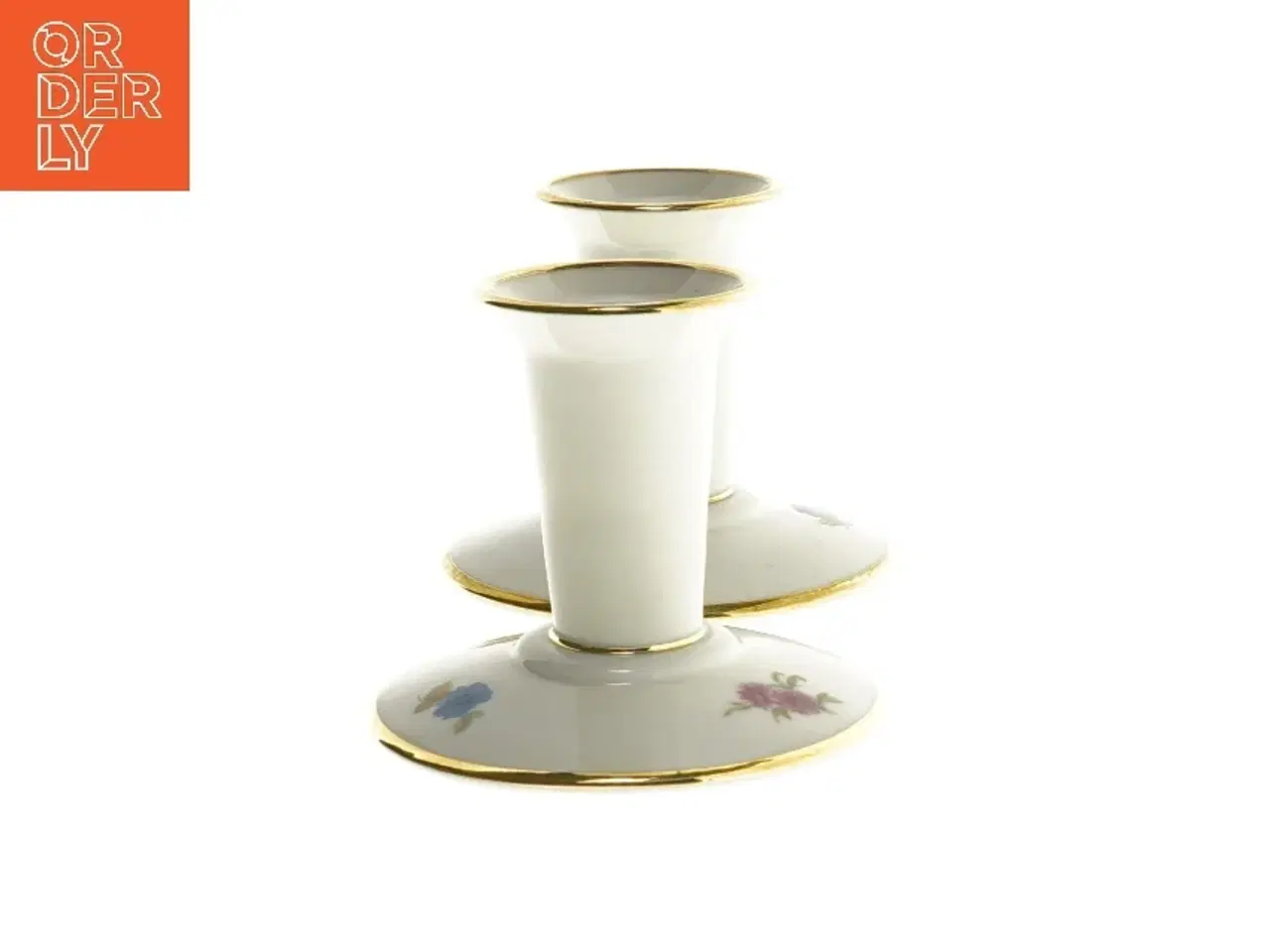 Billede 2 - Porcelæns lysestager sæt fra KPM (str. 7,5 cm)