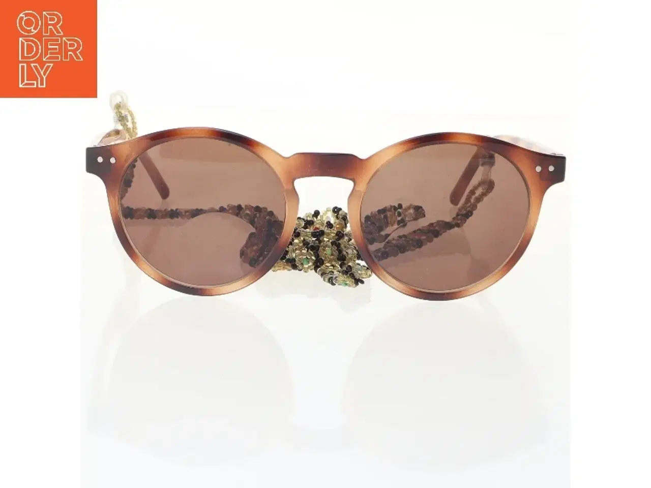 Billede 1 - Runde solbriller med kæde (str. 14 cm)