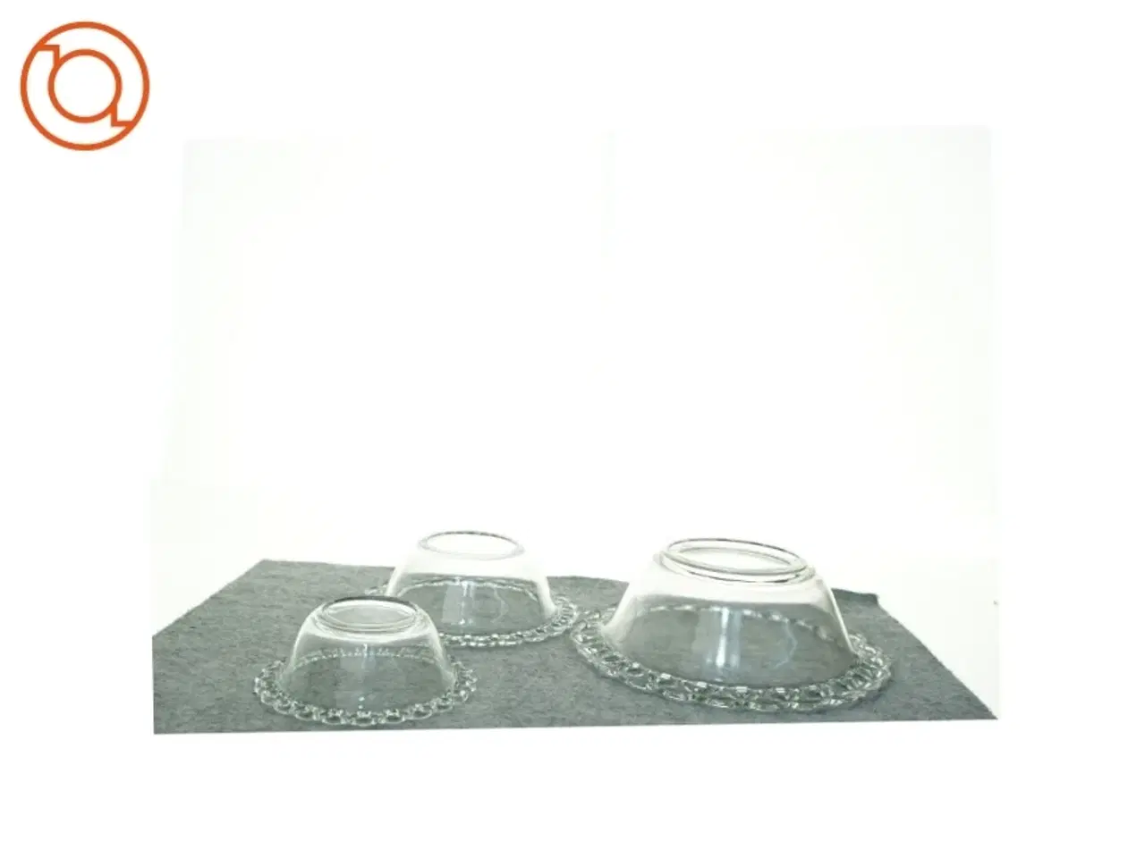 Billede 3 - 3 glasskåle (str. 25 x 8 cm 14 x 5 cm)