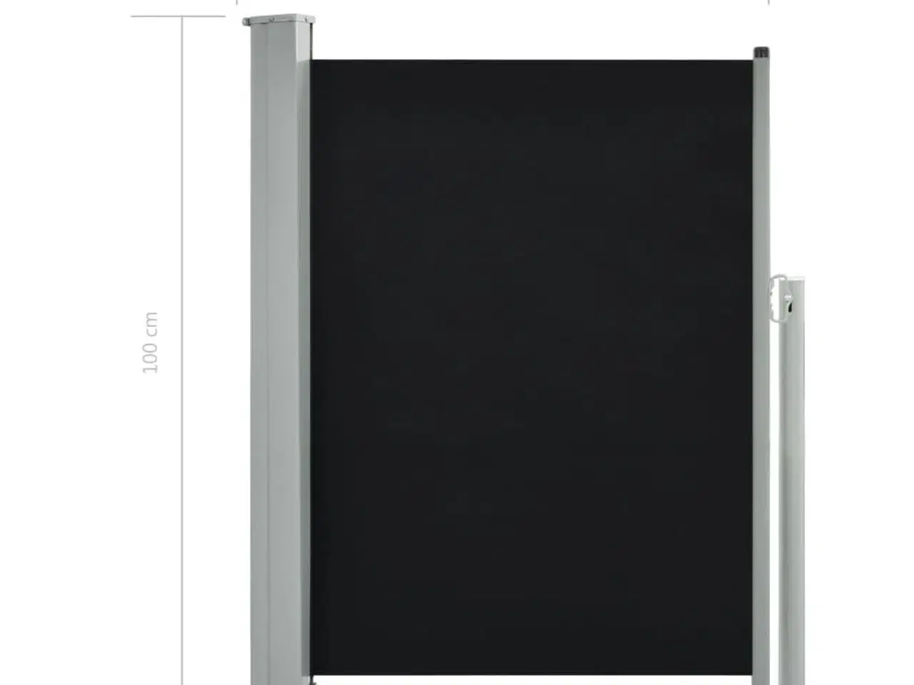 Billede 8 - Sammenrullelig sidemarkise til terrassen 100 x 300 cm sort