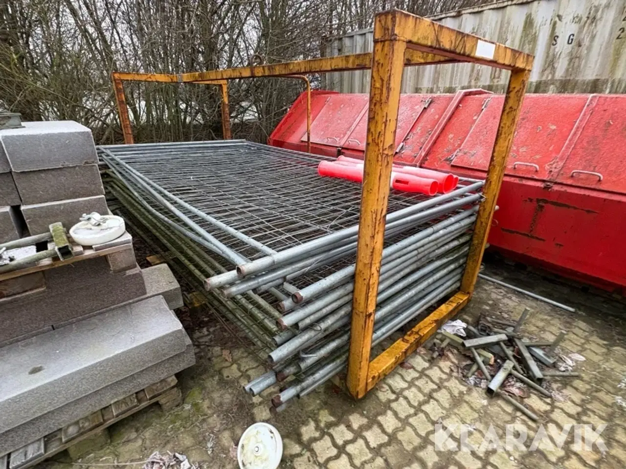 Billede 3 - Byggepladshegn med stativ 31 styk