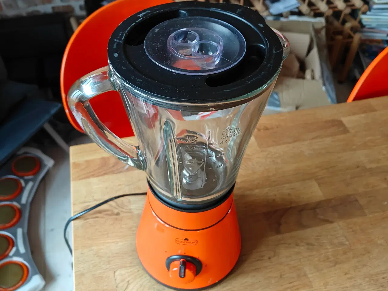 Billede 2 - Kløverblad orange blender med glaskande 