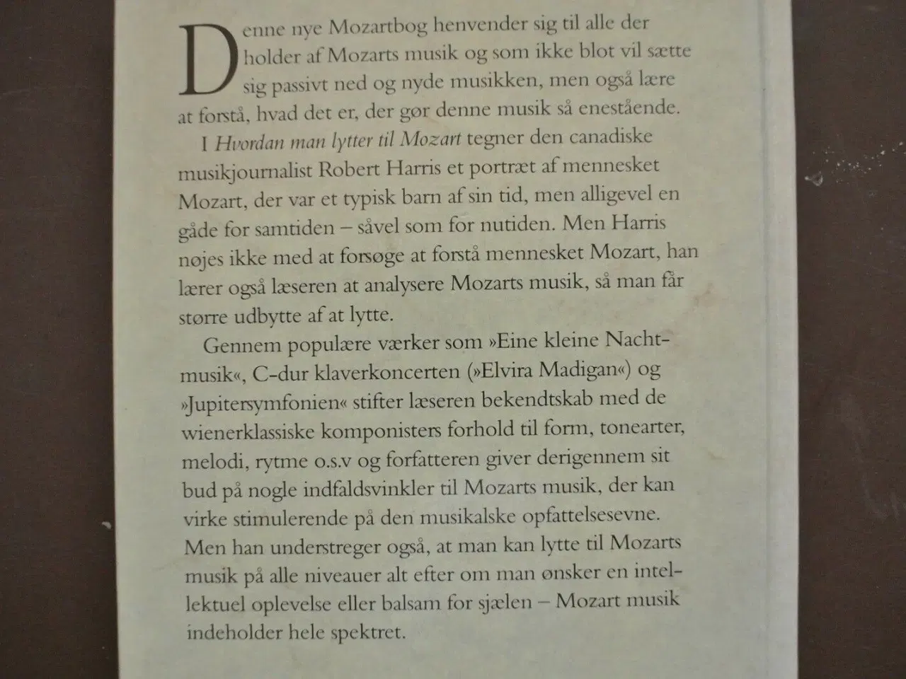 Billede 3 - hvordan man lytter til mozart, af robert harris, e