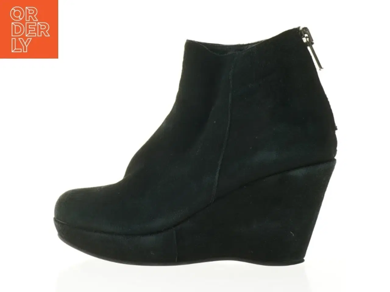 Billede 5 - Sorte ankelstøvler med kilehæl (str. 36)