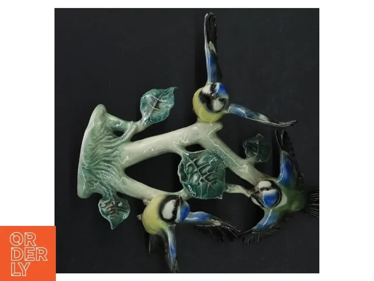 Billede 6 - Porcelænsfigur af mejser (str. H. 20 cm. b. 22 cm)