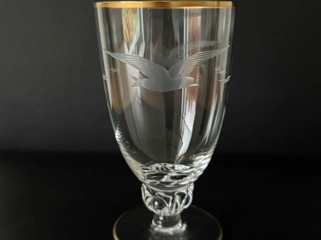 Billede 3 - Lyngby mågeglas med intakt guldkant